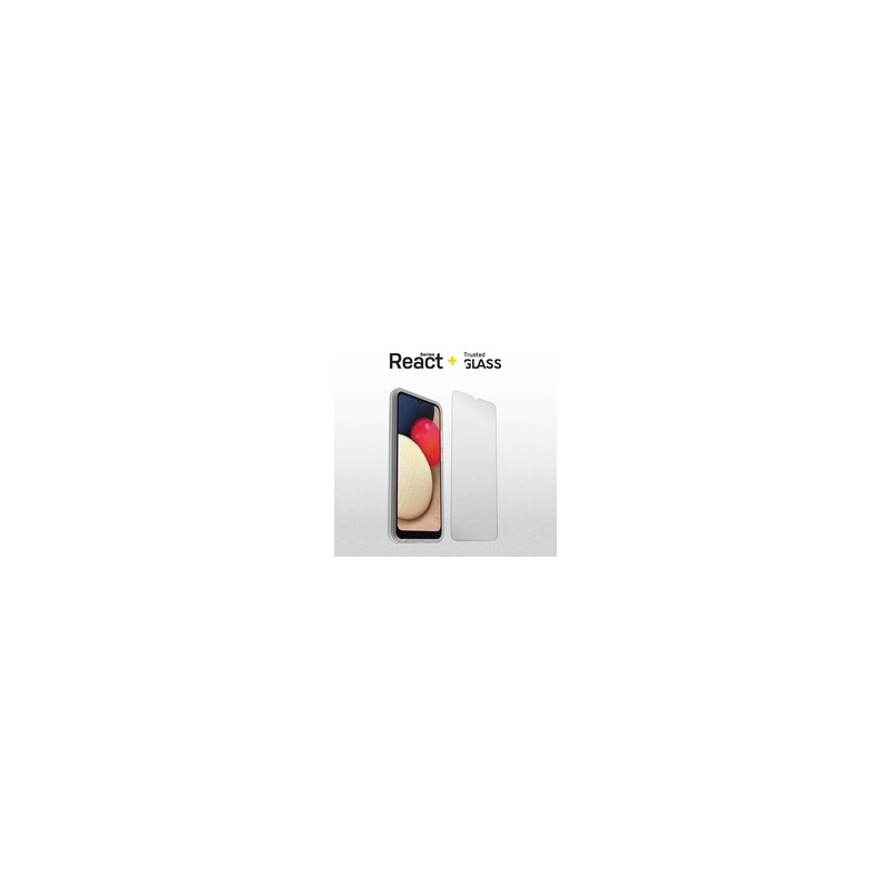 OtterBox React + Trusted Glass/Samsung Galaxy A02S - Clear