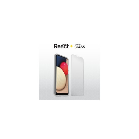 OtterBox React + Trusted Glass/Samsung Galaxy A02S - Clear