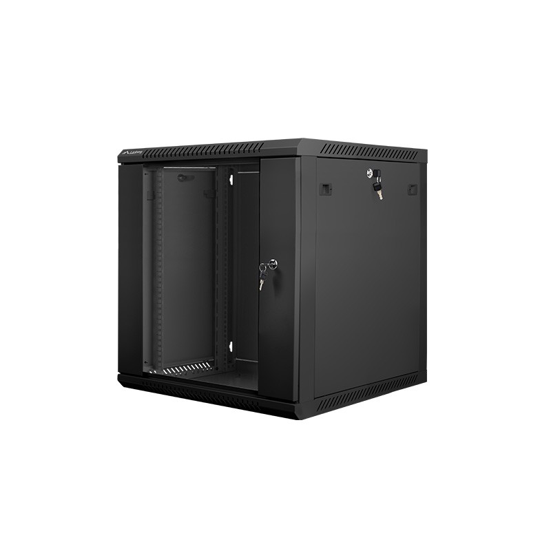 Nástěnný rack 19' 12U 600X600mm černý flat pack
