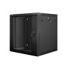 Nástěnný rack 19' 12U 600X600mm černý flat pack