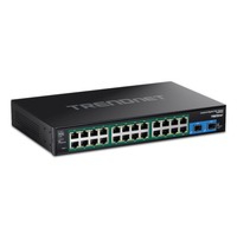 TRENDnet 26-Port Hardened Industrial GB/PoE+ Rackmount Switch