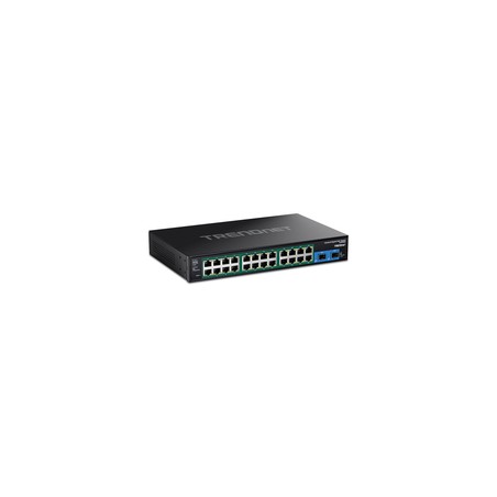 26-PORT HARDENED INDUSTRIAL GB/POE+ RACKMOUNT SWITCH