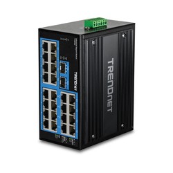 26-PORT HARDENED INDUSTRIAL/GIGABIT DIN-RAIL SWITCH