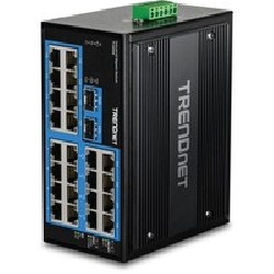 TRENDnet 26-Port Hardened Industrial/Gigabit DIN-Rail Switch
