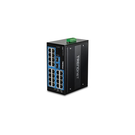 26-PORT HARDENED INDUSTRIAL/GIGABIT DIN-RAIL SWITCH