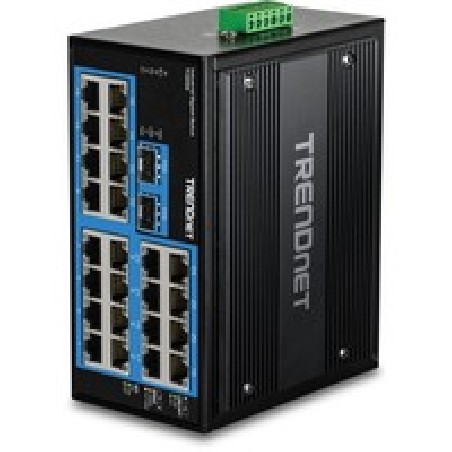 TRENDnet 26-Port Hardened Industrial/Gigabit DIN-Rail Switch