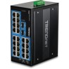 26-PORT HARDENED INDUSTRIAL/GIGABIT DIN-RAIL SWITCH