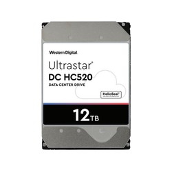 Western Digital 3.5IN 26.1MM 12TB 256MB 7200RPM/SATA Ultra 512E ISE P3 DC HC520