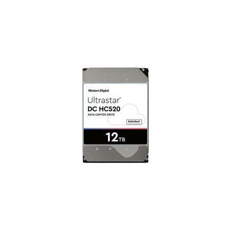 Western Digital 3.5IN 26.1MM 12TB 256MB 7200RPM/SATA Ultra 512E ISE P3 DC HC520