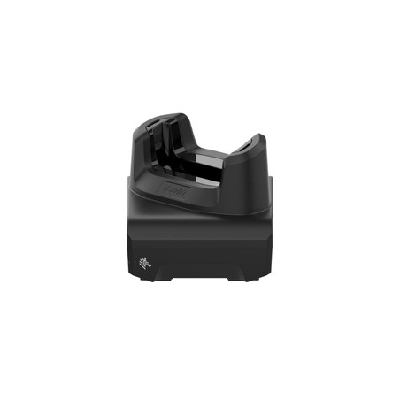 Single-slot charging cradle with USB comm. for TC22/TC27 devices with a boot. PWR-BGA12V50W0WW, CBL-DC-388A1-01, and AC cord