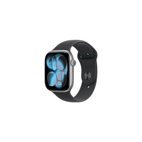 Apple Watch Series 11 GPS + Cellular 46mm Space Grey Aluminium Case with Black Sport Band - M/L