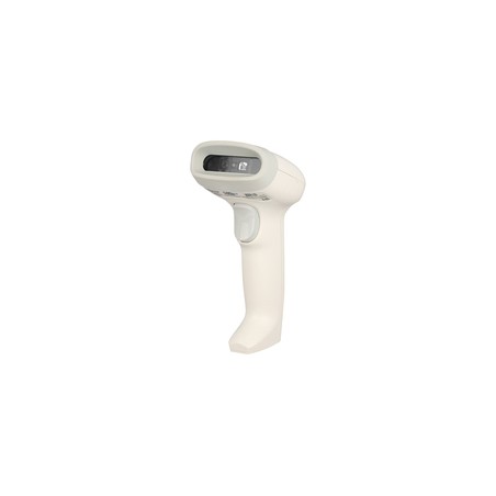 Voyager USB Kit: Tethered, General Duty, 1D/2D, Standard Range, White Scanner 1350G-1, USB Cable, Stand, EU.