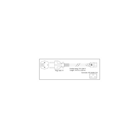 Power Cord, 250Vac 16A, Europe