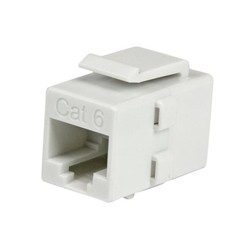 WHITE CAT 6 RJ45 COUPLER/.