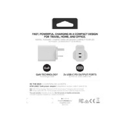 ZAGG Mophiewall Adapterusbcpd/DUAL67WGANWHITEUK (2XUSBC)