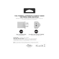 ZAGG Mophiewall Adapterusbcpd/DUAL45WGANWHITEUK(2XUSBC)