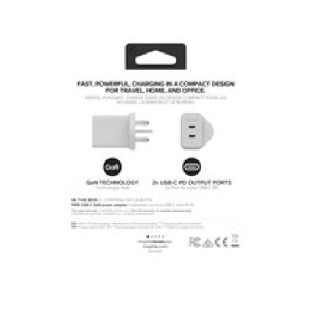 ZAGG Mophiewall Adapterusbcpd/DUAL45WGANWHITEUK(2XUSBC)