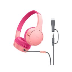 Belkin Soundform Mini Wired ON-Ear/Headphones - USB-C 3.5MM Pink