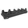 Five-slot Ethernet cradle to charge TC53 / TC58 TC53e / TC58e / TC53e-RFID devices. Includes five grey shims for a device with