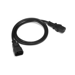Zebra IEC Cable, C13 TO C14, 1M From Power Distribution TO Network Switch