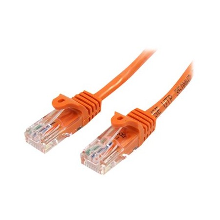 Startech 1M CAT 5E Orange Snagless/Ethernet RJ45 Cable Male TO Male