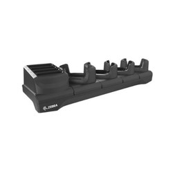 Multi-slot cradle to charge up to four TC53/TC58 TC53e/TC58e/TC53e-RFID devices and four batteries. Includes shims and PS