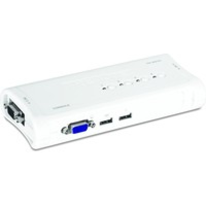 TRENDnet 4 Port USB KVM Switch Kit/Include 4 X KVM Cables