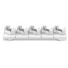 HC2X/HC5X Healthcare white 5-slot charge only cradle. Compatible with hand strap. Power supply, DC cable, and AC line cord sold
