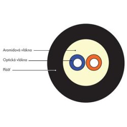 DROP 2vl 500m SM09/125 G.657A2 Corning LSZH