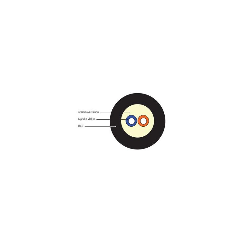 DROP 2vl 500m SM09/125 G.657A2 Corning LSZH