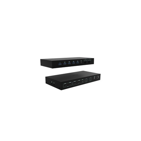 I-Tec USB-C KVM Docking Station/For 3 Hosts Dual Display Power D