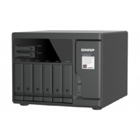 8-Bay QuTS hero NAS, AMD Ryzen 5 7000, 16GB DDR5, 2 x USB3.2, 2 x USB2.0, 3 x PCIe Gen4 slots, 2 x 10GBASE-T, 2 x 2.5GbE, 500W