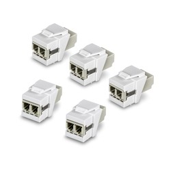 TRENDnet LC Duplex Fiber Optic Keystone/Coupler Jacks- 5-Pack