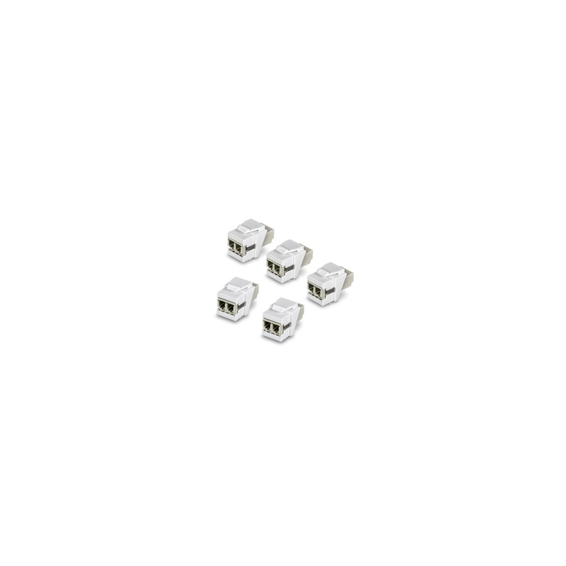 TRENDnet LC Duplex Fiber Optic Keystone/Coupler Jacks- 5-Pack