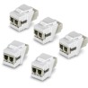 LC DUPLEX FIBER OPTIC KEYSTONE/COUPLER JACKS- 5-PACK