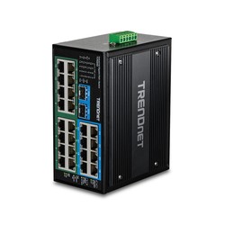 26-PORT HARDENED INDUSTRIAL/GB POE+ DIN-RAIL SWITCH