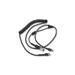 Zebra Cable - USB, RS232 "Y" Power Stealer, 9FT Coiled, DS3600 TO VC5090, -30C