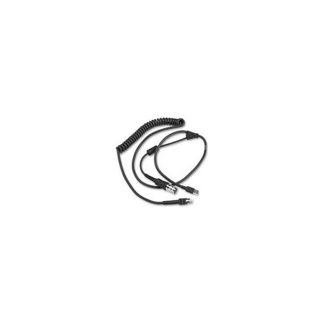 Zebra Cable - USB, RS232 "Y" Power Stealer, 9FT Coiled, DS3600 TO VC5090, -30C