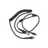 Zebra Cable - USB, RS232 "Y" Power Stealer, 9FT Coiled, DS3600 TO VC5090, -30C