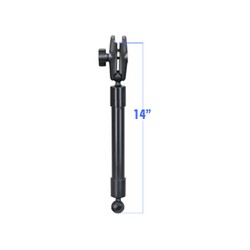 RAM® 14" PVC Pipe Extension with Ball Ends & Double Socket Arm
