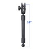 RAM® 14" PVC Pipe Extension with Ball Ends & Double Socket Arm