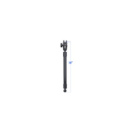 RAM® 18" PVC Pipe Extension with Ball Ends & Double Socket Arm