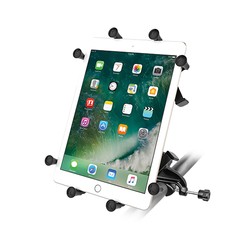 RAM® X-Grip® Mount with Yoke Clamp Base for 9"-10" Tablets