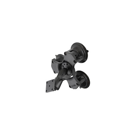 RAM® Twist-Lock™ Triple Suction Cup Mount with Rectangle AMPS Plate
