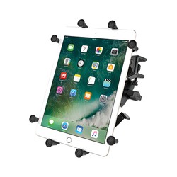 RAM® X-Grip® Mount with Glare Shield Clamp Base for 9"-10" Tablets