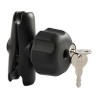 RAM® Double Socket Arm with Key Lock Knob