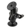 RAM® Universal Double Ball Mount with Two Large Round Plates RAMD101UC