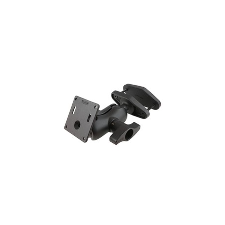RAM® 4" Square Post Clamp Mount with 75x75mm VESA Plate