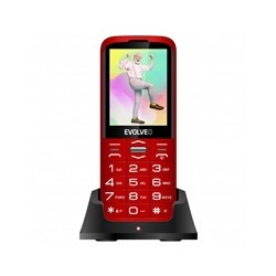 EVOLVEO EasyPhone XO, mobilní telefon pro seniory s nabíjecím stojánkem, červená
