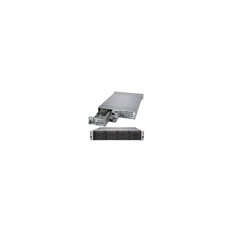 Supermicro 2U 2NODE 2XEON C621 6X3.5HS/1600WR 2TB SATA3 2GBE 4PCIE IPMI
